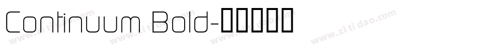 Continuum Bold字体转换